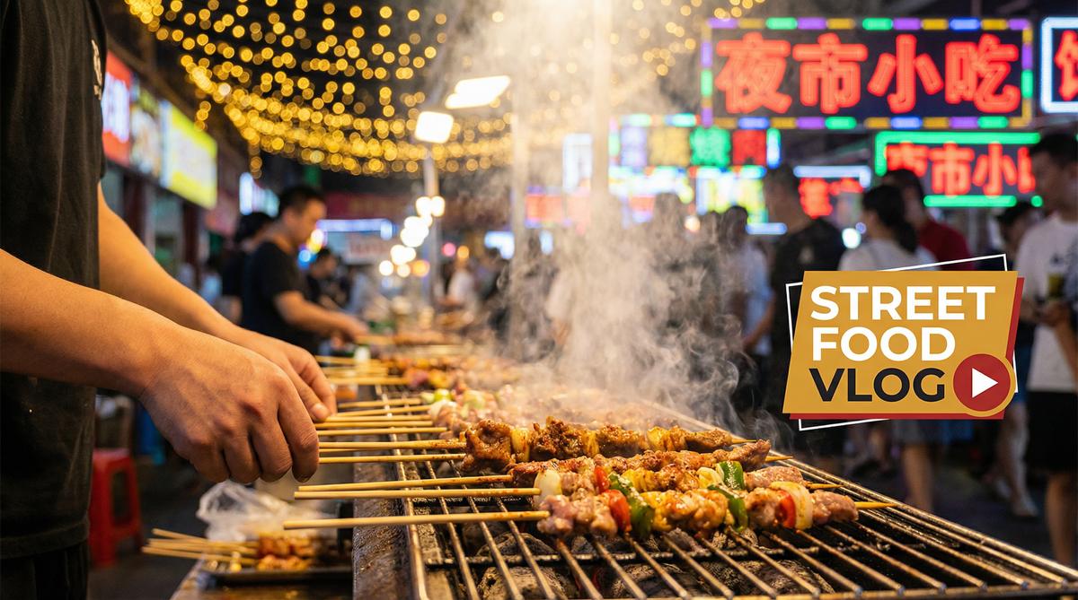 母狗美食视频-夜市街头美食